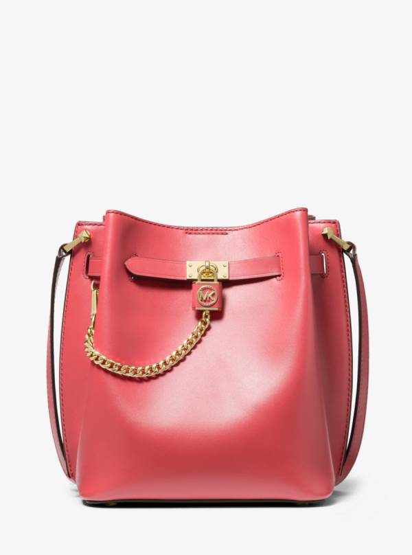 Damske Prenosná Taška Michael Kors Hamilton Legacy Medium Leather Svetlo Červené - Kabelky Michael Kors Akcia | GKEBT-3851